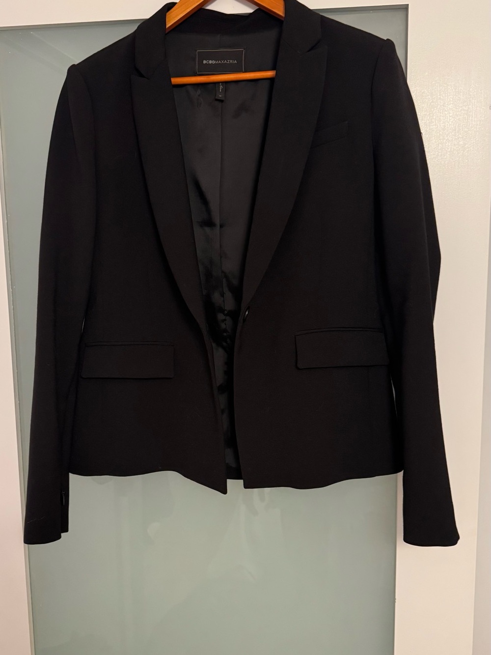 BCBGMAXAZRIA Black  Single-Button Blazer
